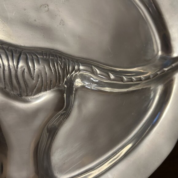 Texas Longhorn Pewter Platter - 12 x 17 - Used One Time - Picture 3 of 6